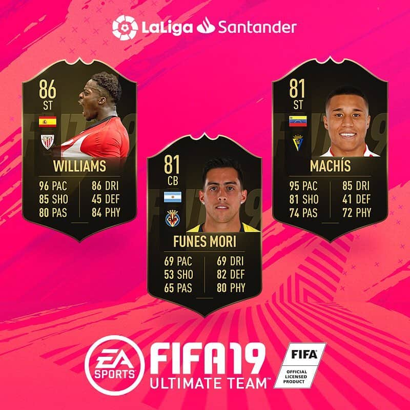 LFPさんのインスタグラム写真 - (LFPInstagram)「Three #LaLiga players into the #TOTW of #FIFA19! 🔝🎮 🦁 @williaaaams11 🚀 @funesmoriofi 🏍 @darwinmachis11 • #LaLigaSantander #LaLiga123 #Athletic #Villarreal #Cadiz #Williams #FunesMori #Machis」4月18日 2時19分 - laliga