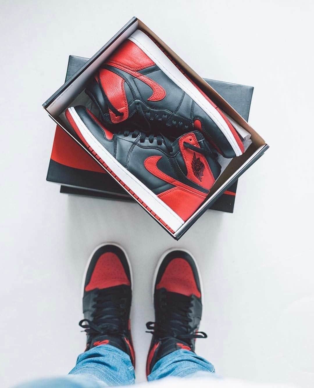 Nice Kicksさんのインスタグラム写真 - (Nice KicksInstagram)「Link in bio: The Air Jordan 1 Black/Red — affectionately known as the “Banned” colorway and occasionally called “Bred” — is arguably the most significant sneaker ever. With news breaking yesterday that the famed Air Jordan 1 “Banned” would be returning in true, OG high top form, we decided to recount all the releases from Jordan Brand that either stayed true to the original Black/Red 1s or slightly altered the recipe. See them now via the link in our bio. 📝 @ianstonebrook 📷 @rodaah」4月18日 2時30分 - nicekicks