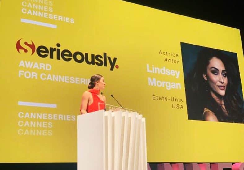 リンジー・モーガンのインスタグラム：「The power of storytelling... Thank you @canneseries & @serieouslyfr for having me & honoring my work. & Thank you @variety for sharing a piece of my speech. ♥️xx L」