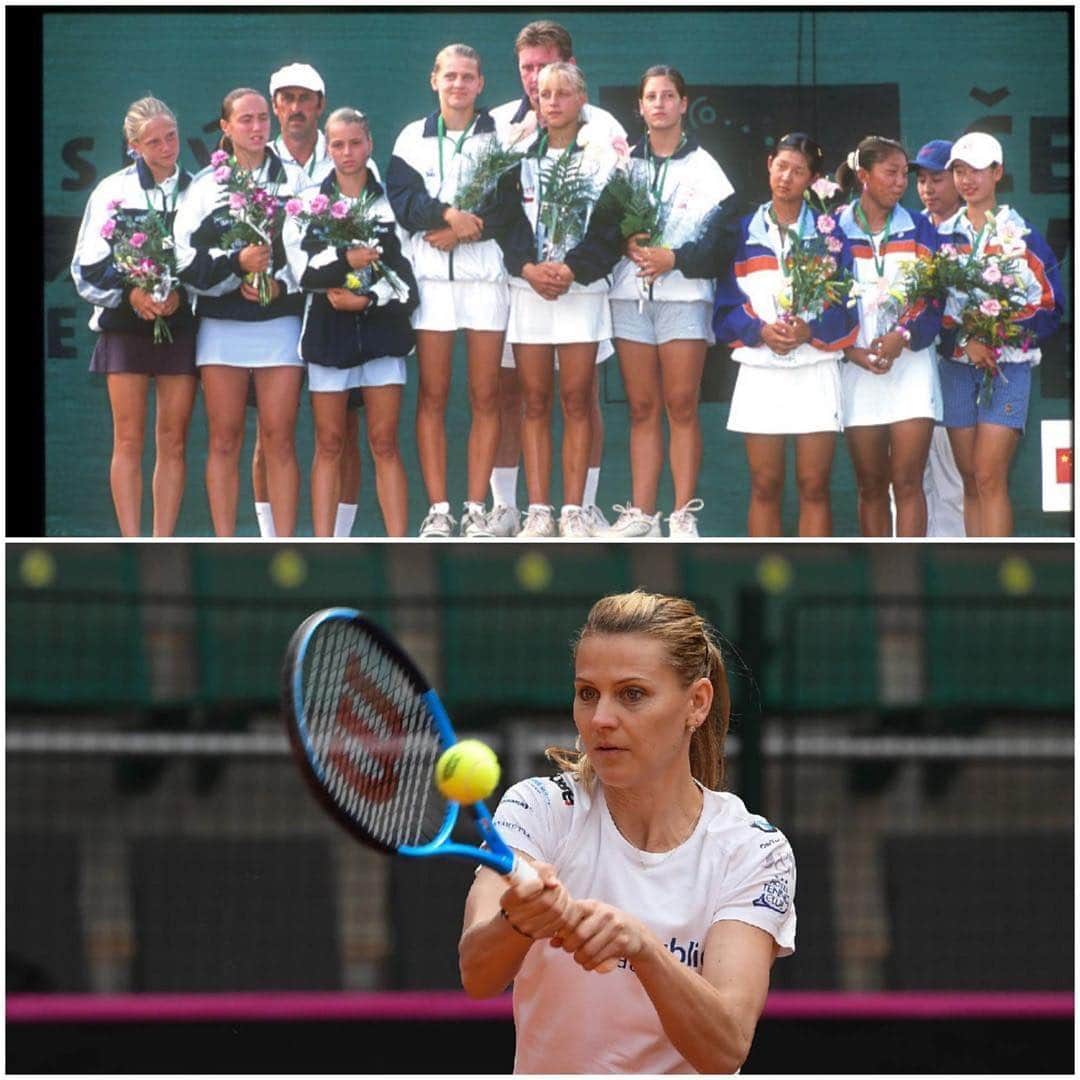 WTA（女子テニス協会）さんのインスタグラム写真 - (WTA（女子テニス協会）Instagram)「🥰 #Repost @fedcuptennis ・・・ Then and now! . @Lucie.safarova returns to Prostejov for the #FedCup, 18 years on from winning the ITF World Junior Tennis Finals there」4月18日 4時09分 - wta