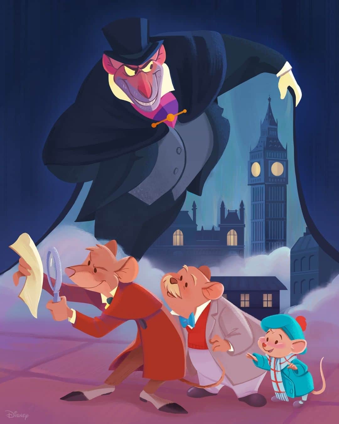 Disneyさんのインスタグラム写真 - (DisneyInstagram)「Crime afoot? Don’t worry, Basil of Baker Street, The Great Mouse Detective is on the case! 🔍」4月18日 6時00分 - disney
