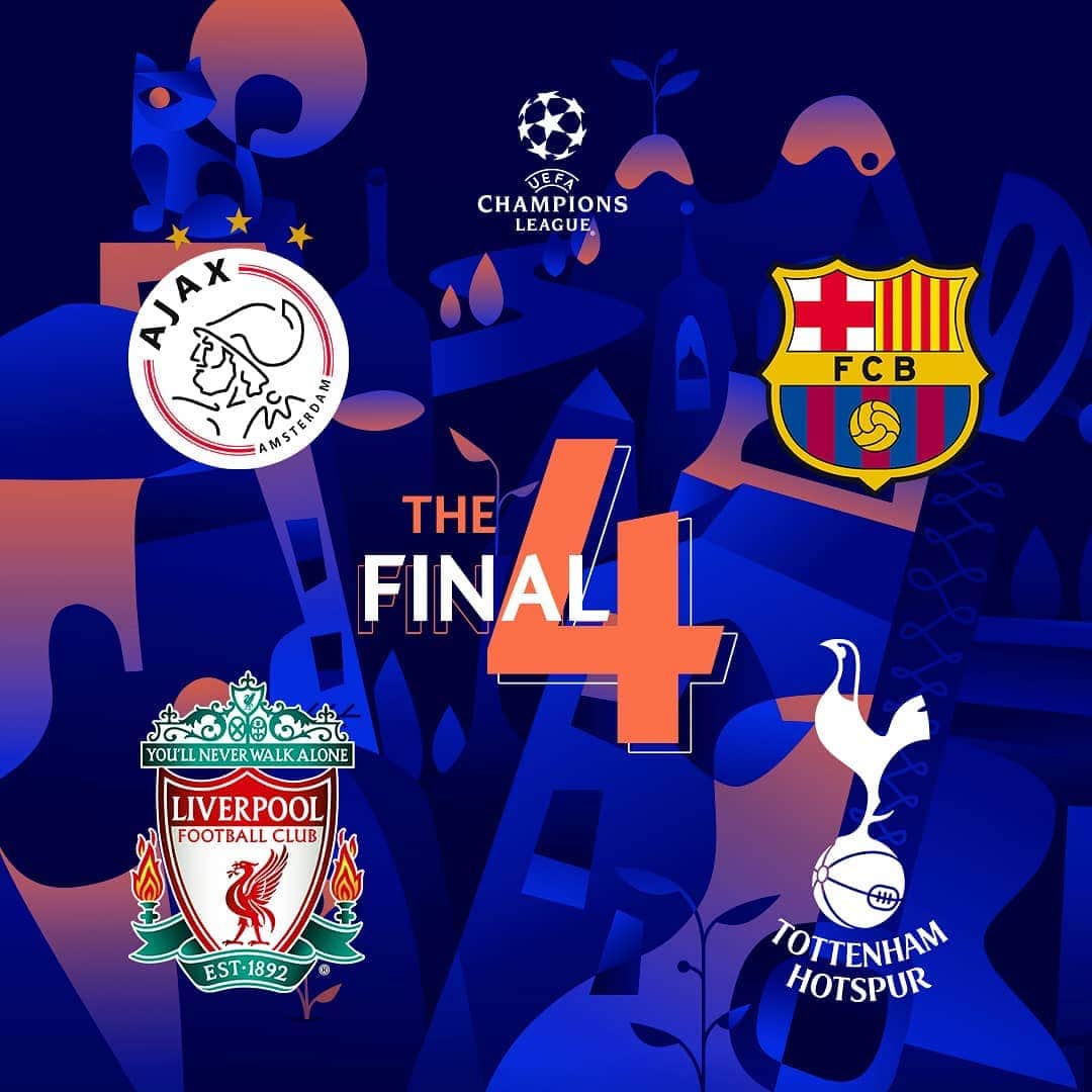 UEFAチャンピオンズリーグさんのインスタグラム写真 - (UEFAチャンピオンズリーグInstagram)「Your 2019 #UCL semi-finalists! 👏」4月18日 6時05分 - championsleague