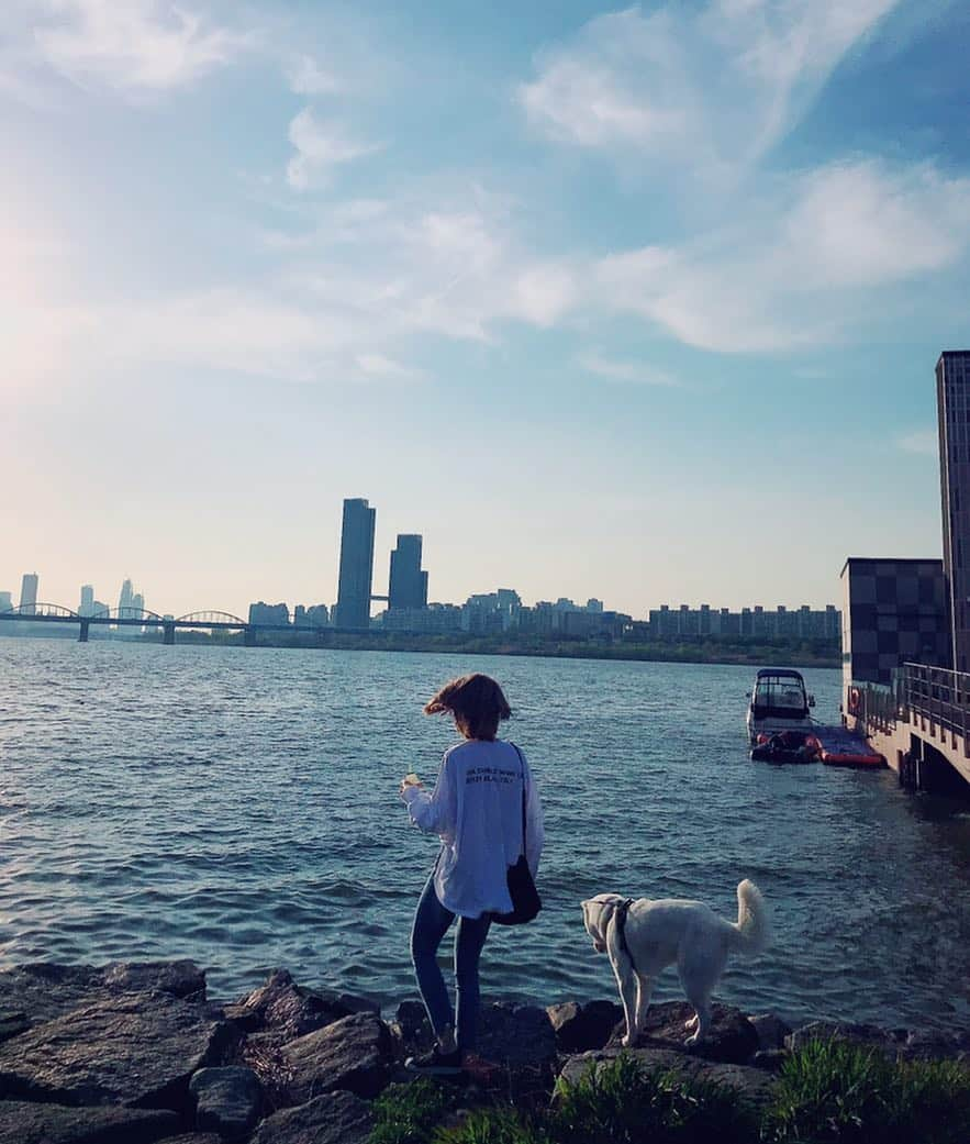 ピパ さんのインスタグラム写真 - (ピパ Instagram)「I’m happy if you’re happy . . @bori5525 #mybori #보리왕자님 #세빛섬 #한강」4月18日 16時18分 - bipa.diva