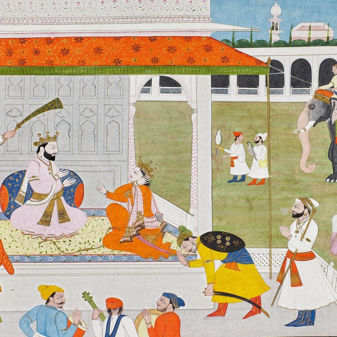 サザビーズさんのインスタグラム写真 - (サザビーズInstagram)「Finely painted Indian #miniatures abound in the ‘Arts of the Islamic World’ #auction on 1 May. Explore the intricate details in each illustration at our #London #exhibition from 26 April.  Highlights on view include: a nayika at her toilette (circa 1820-30), #Brahma mounted on the goose #Hamsa (circa 1700-20) and a #king conversing with a #prince on a #palace terrace (early 19th century). #SothebysMiddleEast #IndianMiniatures」4月18日 17時22分 - sothebys