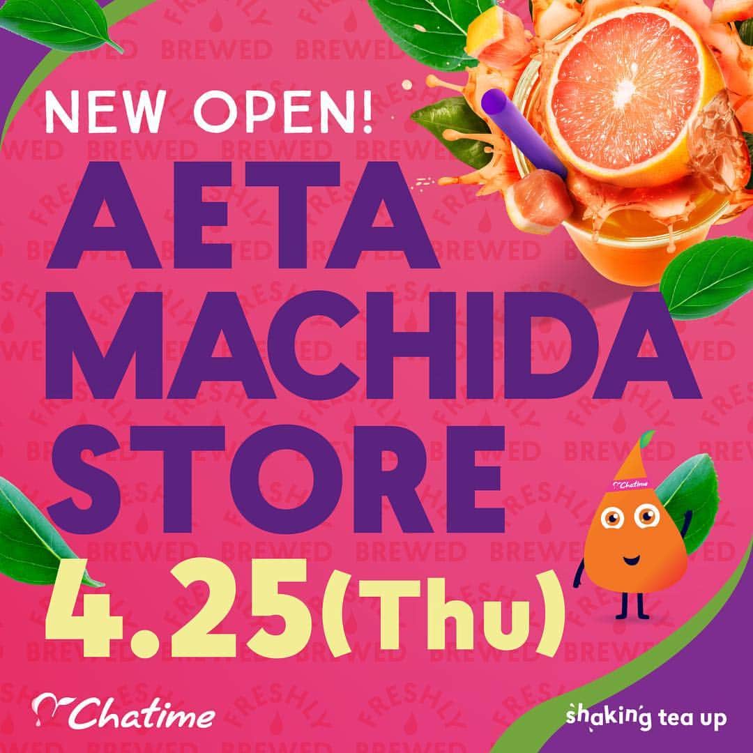 のインスタグラム：「New Open! 🎈AETA 町田店✨ . 皆さまのご来店お待ちしております☺️ . #スイーツ部 #台湾茶  #ginza #タピオカ #タピオカミルクティー #タピオカ巡り #cafe #tea #台湾カフェ #ドリンク #ティータイム #followme #富士見 #みなとみらい  #鎌倉カフェ #milktea #たぴおか #instafood #instagood #chatime  #大宮 #鎌倉#自由が丘 #タピオカ部 #タピオカ巡り #タピオカグラム」