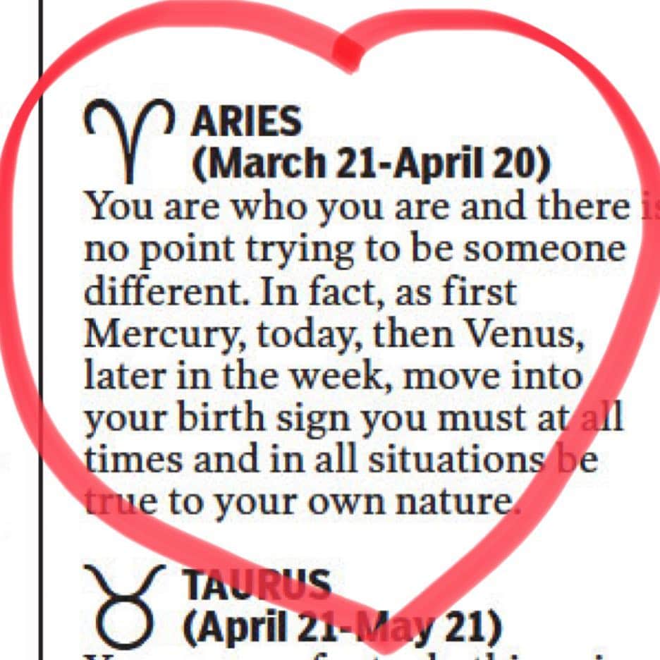 ボビー・ブラウンのインスタグラム：「Sage advice from my horoscope. But it isn’t just for Aries. #bewhoyouare #betruetoyourself」