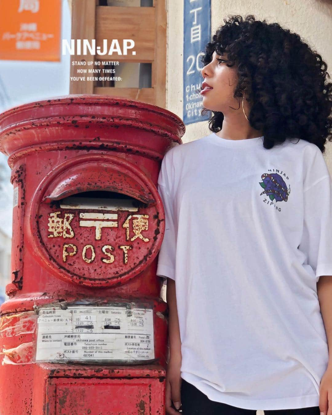 MARTONさんのインスタグラム写真 - (MARTONInstagram)「NINJAP JAPAN TEE🇯🇵 . 今回の撮影でモデルをやってくれたMINAKOちゃん！ @ronshea_foli . 沖縄でPOPPERとして活躍しているダンサーです！  近郊の方はモデルや、イベントブッキング連絡してみてください⚡️ .  近々映像や、情報アップいたしますので、 @ninjap_official をフォローしてチェックお願い致します🔥  Model: MINAKO Camera : MARTON Support :  @uhouho8616  @miyano.1991  @098azu1991  #Popping#model #ninjap #ninja#japan#samurai #和#street#brand#heavyhitter#jap#sapporo#tokyo#japanease#movement#lit#hiphop#krump#dance#rap#skate#wear」4月18日 14時27分 - marton011