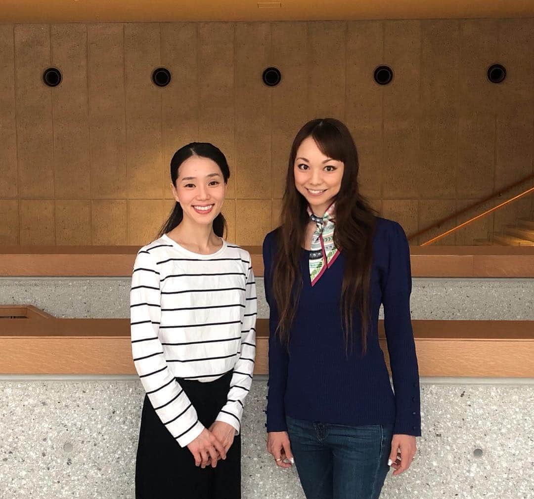 のインスタグラム：「昨日は#新国立劇場バレエ団 の#小野絢子 さんにお会いし、トークイベントの打ち合わせでした。 当日が楽しみです❣️ Looking forward the talk-show with #ayakoono principal dancer at @newnationaltheatretokyo 💗」
