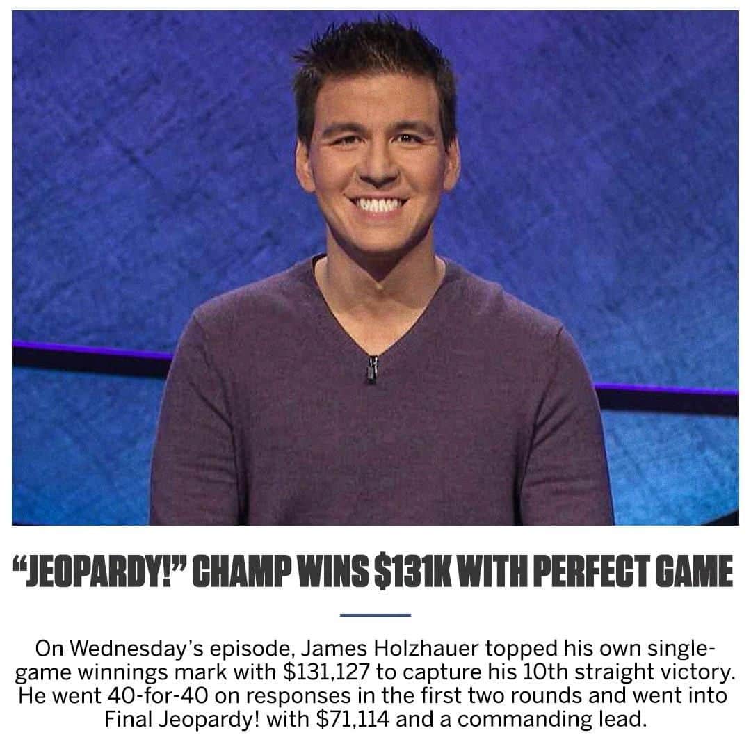 espnさんのインスタグラム写真 - (espnInstagram)「Does "Jeopardy!" have a new GOAT?」4月19日 2時18分 - espn