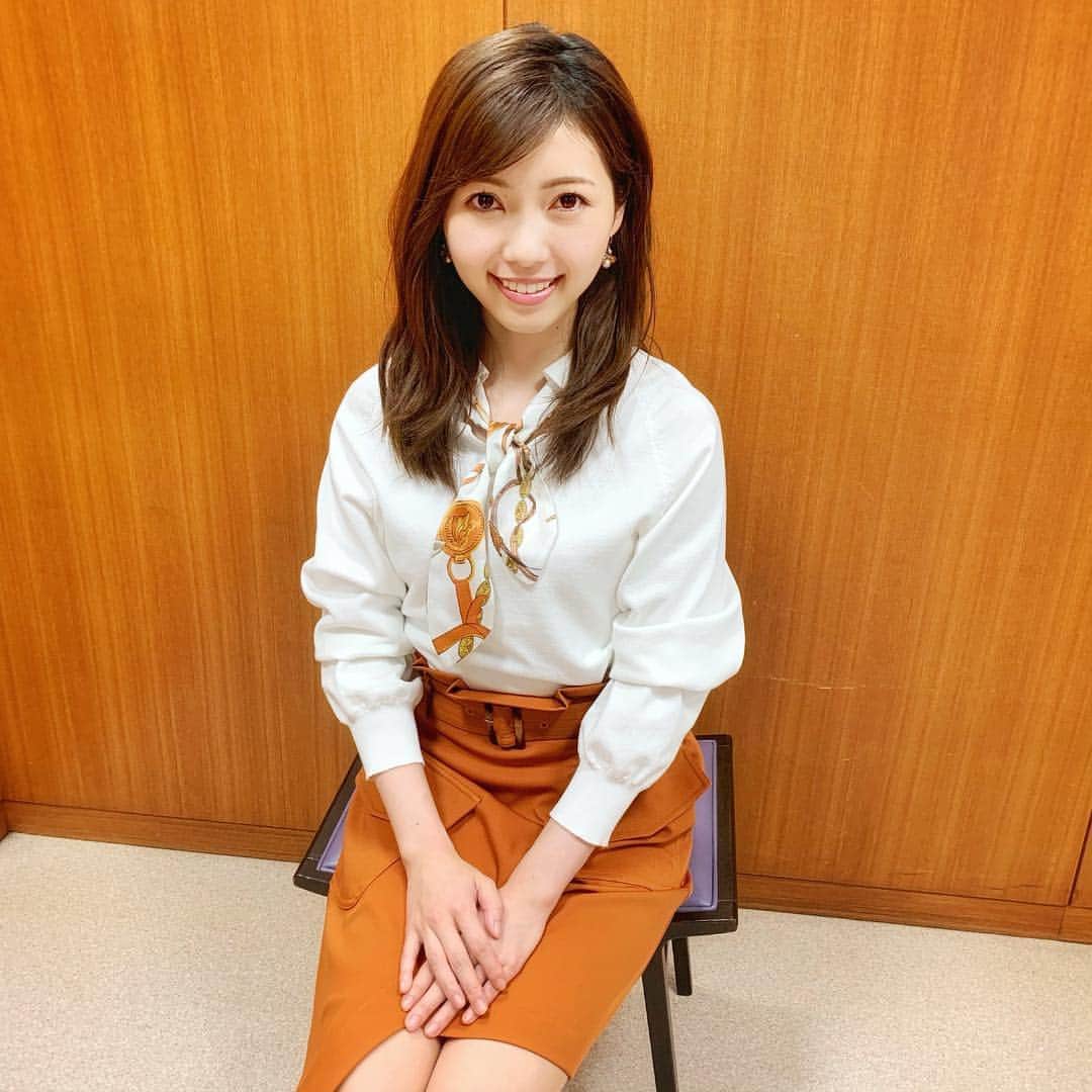 川又智菜美のインスタグラム：「はやドキ❤️﻿ 今週もありがとうございました🌟﻿ ﻿ 今日は大坂なおみ選手が﻿ 「世界で最も影響力のある100人」に﻿ 選ばれたこともお伝えできて嬉しかったです☺️﻿ ﻿ 大坂選手、おめでとうございます🎉﻿ ﻿ #TBS #はやドキ #アナウンサー﻿ #衣装 #セントフォース #川又智菜美﻿ #大坂なおみ 選手 #世界で最も影響力のある100人」