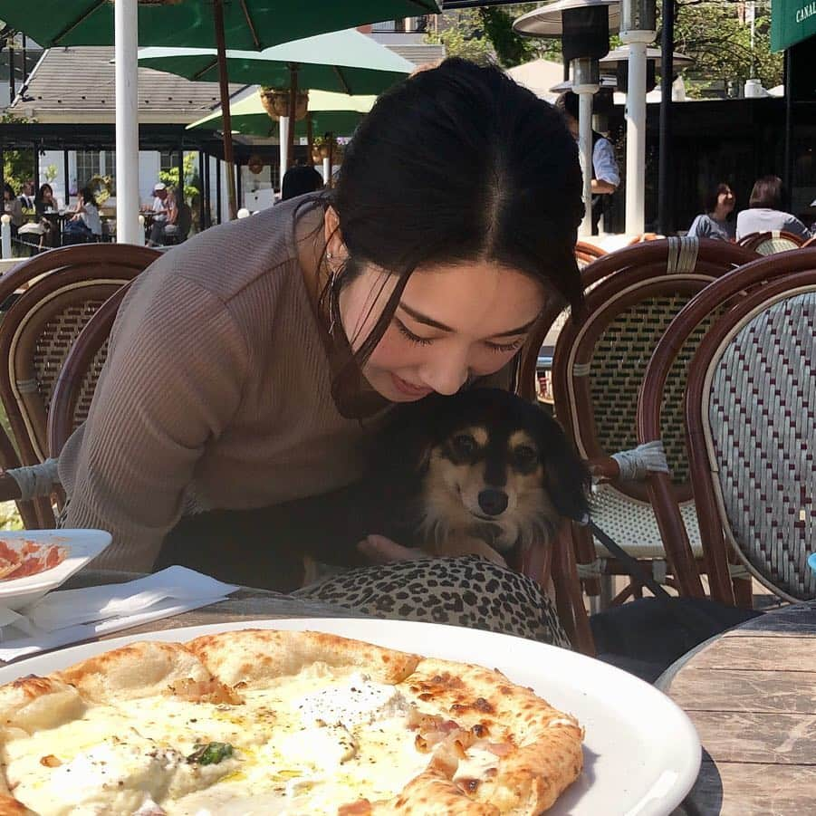 水野佐彩さんのインスタグラム写真 - (水野佐彩Instagram)「・ 丸ちゃんとランチ🍽🌸 お互いワンコを飼い始めたのが同じくらいで instagramではよく交流していたけど こうして遊ぶのは初めて☺️💕 ララちゃんがお利口さんすぎて とっても優しくおもちに接してくれたから 珍しくおもちも怖がることもなく 挨拶して穏便に過ごしてた🥺✨ なんて平和なランチタイムだったんだろう🥺 楽しかったなあ。 そしてお祝いまでしてくれて 本当に嬉しかったあ🥺🎂 丸ちゃん親子の可愛さに おもちと私は心底癒されました😳❤️ 丸ちゃんありがとう☺️💕💕 #canalcafe  #カナルカフェ #犬連れランチ #飯田橋 #神楽坂 #ランチ #犬バカ部 #ダブルデート ・ ・ あ。 ぼくは首をボリボリしてくれると 気持ちよくてにっこりになります🐶w (5-6枚目参照🌸)」4月18日 21時12分 - saaya_mizuno