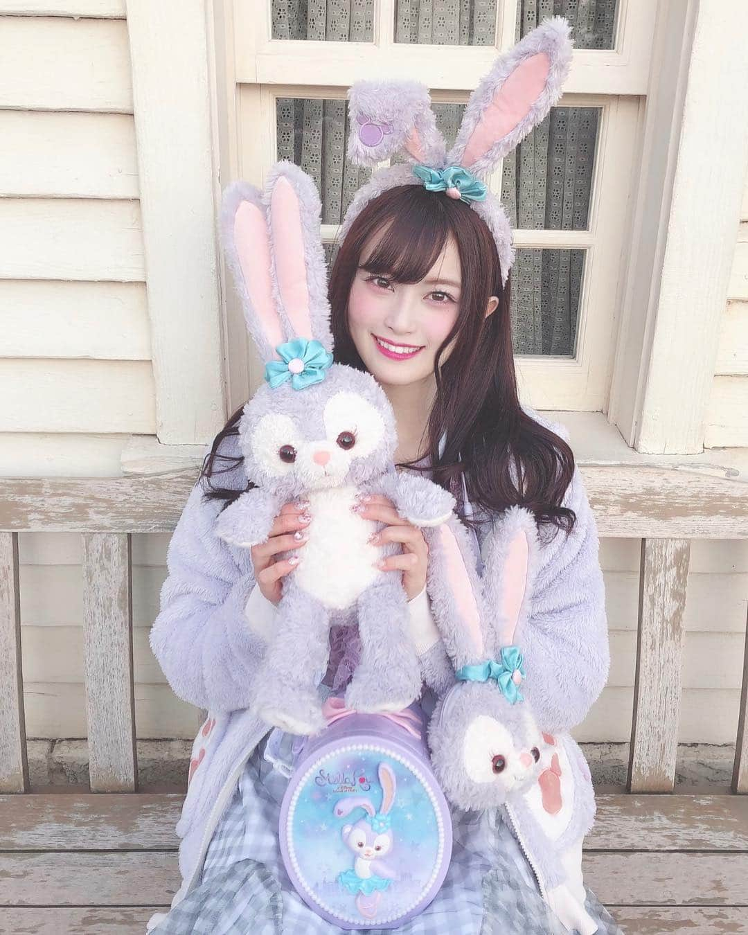 田北香世子さんのインスタグラム写真 - (田北香世子Instagram)「ルーちゃん重装備🐰💜 #ステラルーコーデ」4月18日 22時31分 - kayoko_takita