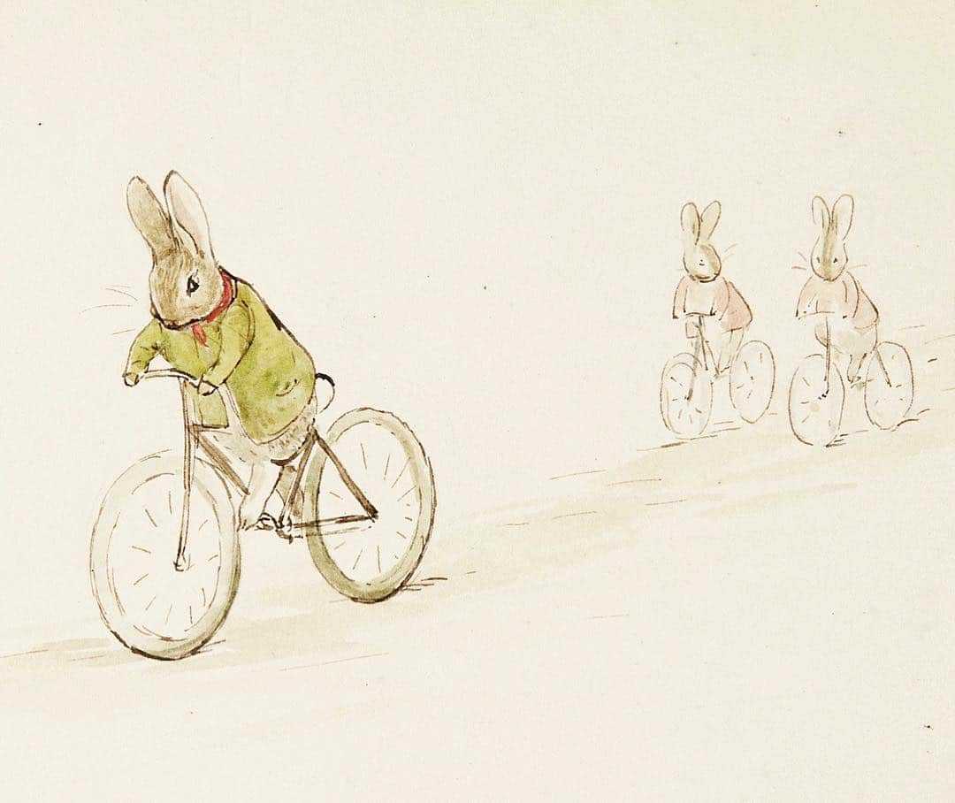 サザビーズさんのインスタグラム写真 - (サザビーズInstagram)「Rolling into the long weekend...Happy Easter!🐰🐣☀️ - Beatrix Potter, ‘Four Little Rabbits on Bicycles’, sold in #SothebysBooks auction in London, December 2016. #beatrixpotter」4月18日 23時06分 - sothebys