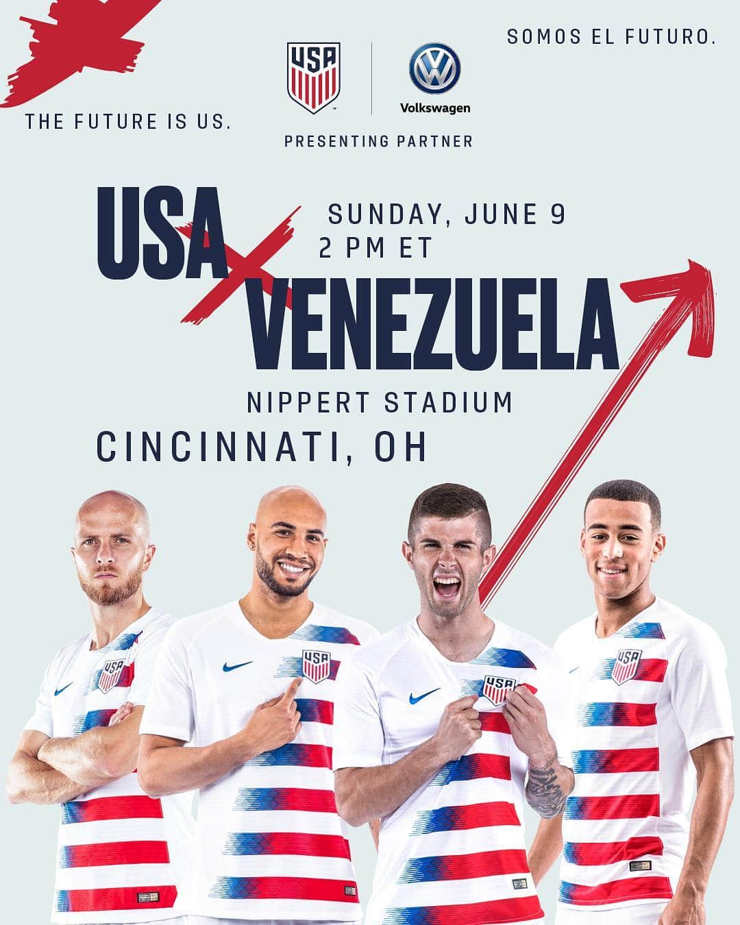 サッカー アメリカ代表チームさんのインスタグラム写真 - (サッカー アメリカ代表チームInstagram)「You. Us. June 9 in the Queen City. 👑 The #USMNT will take on 🇻🇪 at Nippert Stadium in our final match before #GoldCup2019.」4月18日 23時12分 - usmnt