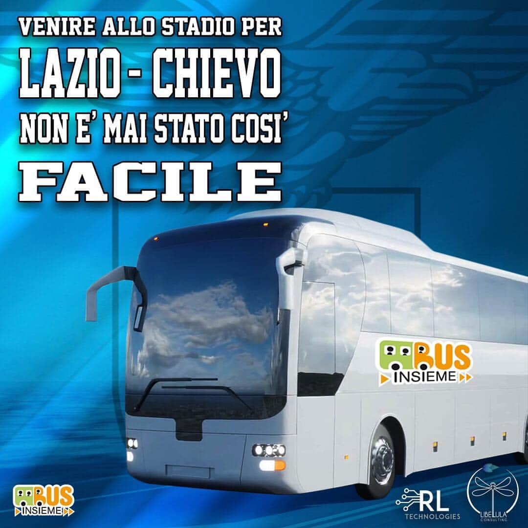 SSラツィオさんのインスタグラム写真 - (SSラツィオInstagram)「🚍 Il servizio di Bus Sharing sarà disponibile anche per #LazioChievo  #BusInsieme, il modo più facile per venire allo stadio」4月18日 23時19分 - official_sslazio