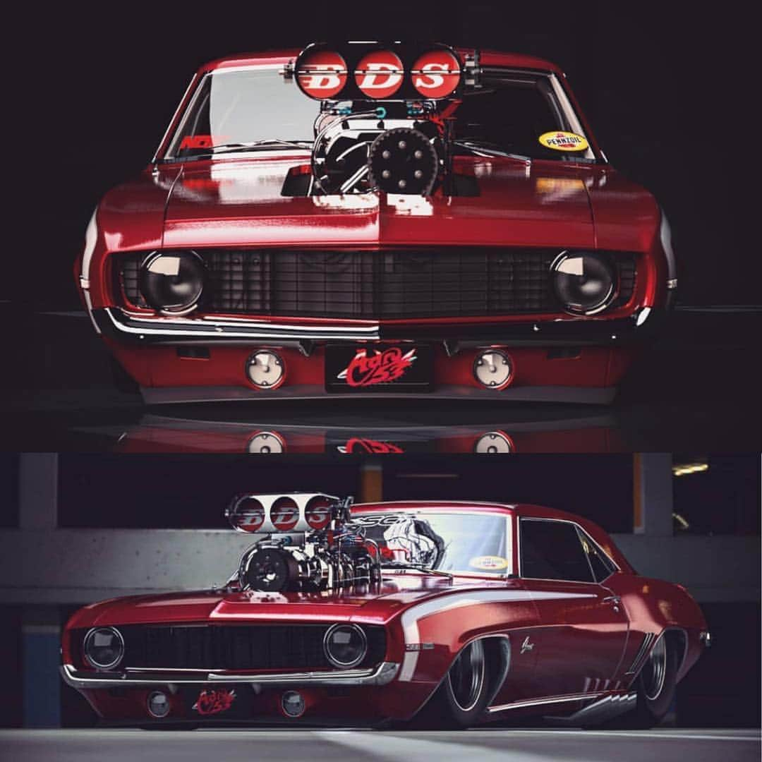 Classics Dailyさんのインスタグラム写真 - (Classics DailyInstagram)「Would you bring this ‘69 Camaro to reality?  Or would it be too much ?  _ @adry53customs #chevrolet #chevroletcamaro #69camaro #americanmuscle #musclecars #classiccars #bdsblower #blown #bigblockchevy」4月18日 23時42分 - classicsdaily