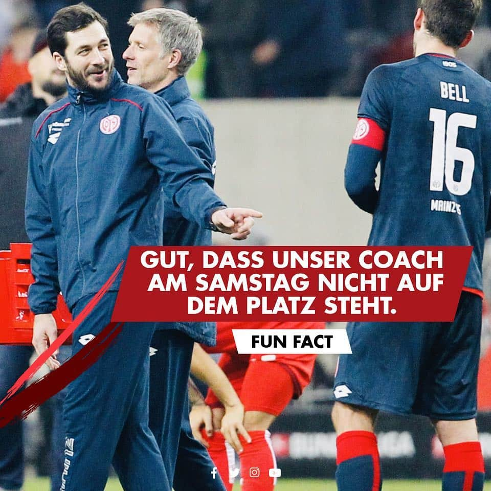 1.FSVマインツ05さんのインスタグラム写真 - (1.FSVマインツ05Instagram)「Wir haben bislang keine der drei Bundesligapartien gegen Fortuna Düsseldorf verloren. Das letzte Mal zu Zweitligazeiten vor 2️⃣1️⃣ Jahren. Damals stand unser Coach noch als Spieler auf dem Platz 😉😅」4月18日 23時59分 - 1fsvmainz05