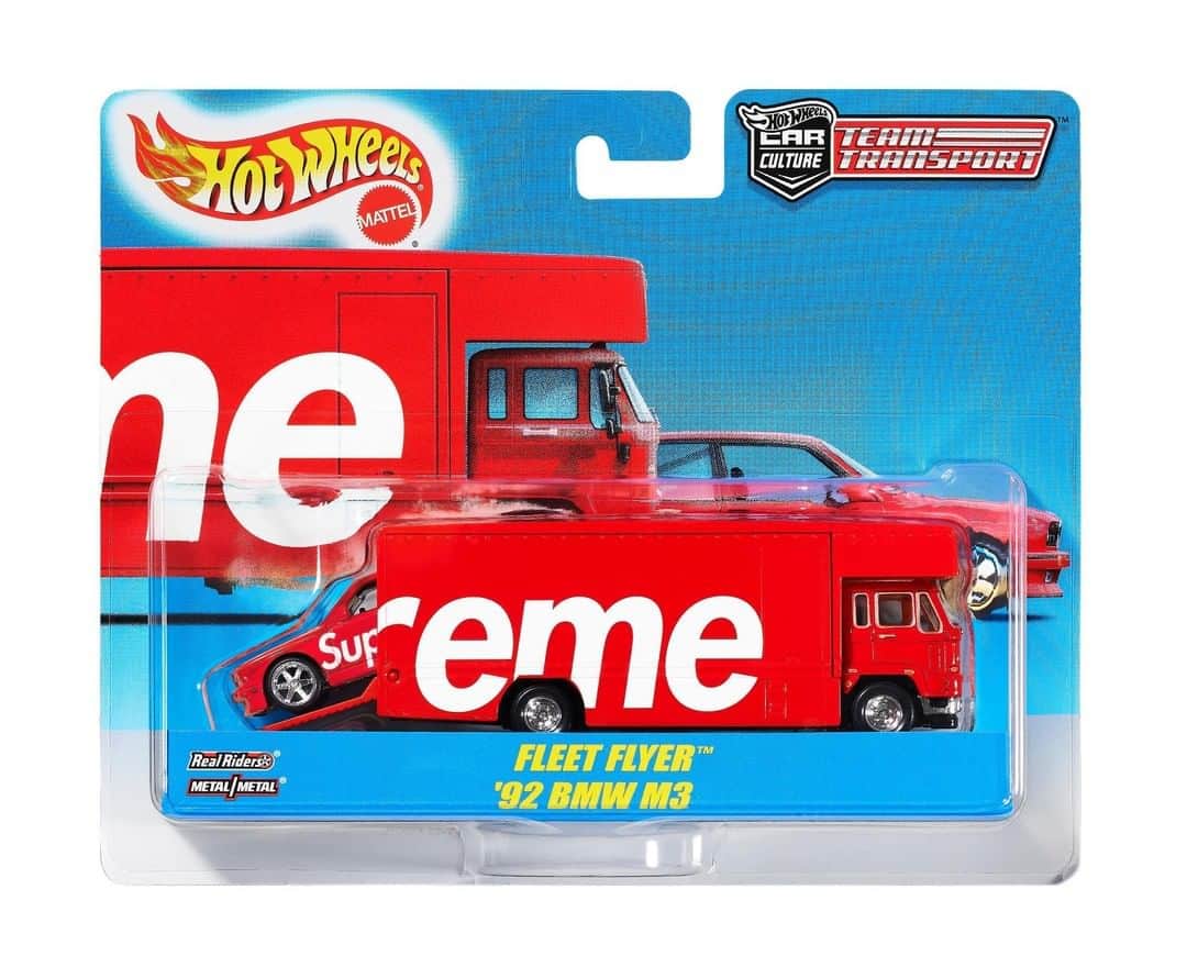Hot Wheelsさんのインスタグラム写真 - (Hot WheelsInstagram)「We teamed up with Supreme to create a special edition Fleet Flyer and ’92 BMW M3 for our Car Culture Team Transport collection. Now available exclusively at Supreme stores and online. #HotWheels」4月19日 0時00分 - hotwheelsofficial