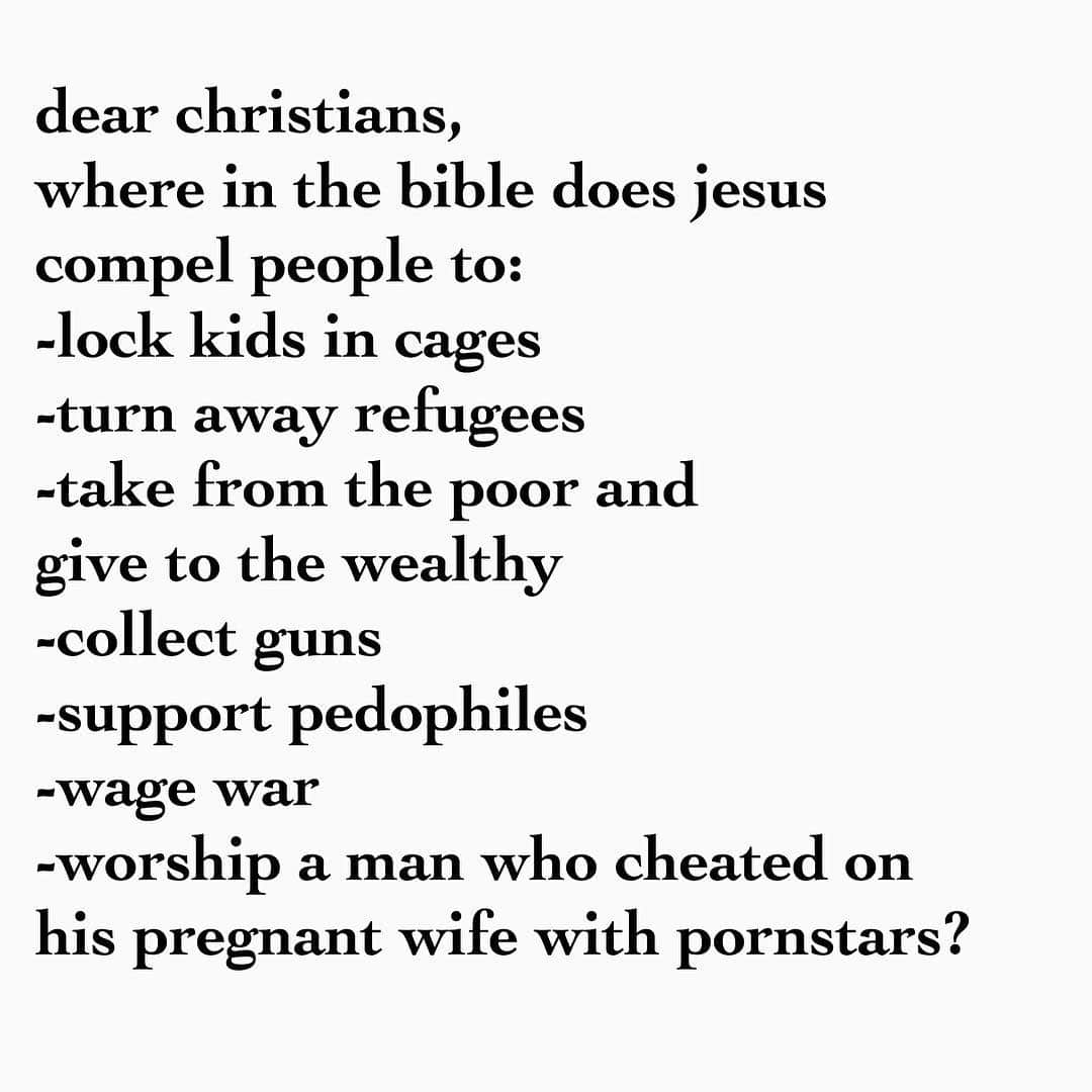 モービーさんのインスタグラム写真 - (モービーInstagram)「The teachings of jesus are pretty clear: be humble, be forgiving, don’t worship money, welcome the stranger. So how have Republicans turned that into: lock kids in cages, take from the poor and give to the rich, worship a man who builds golden temples to himself and cheated on his pregnant wife with porn stars, collect weapons, turn away refugees, etc? To be clear: the teachings of the religious right are 180° opposed to what jesus actually taught in the New Testament. It’s like Trump and Republicans hired the devil to re-write the New Testament for them. @gop @housegop @senategop @focusonthefamily @foxandfriends @foxnews」4月19日 0時42分 - moby