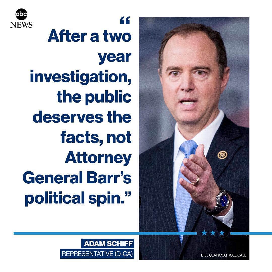ABC Newsさんのインスタグラム写真 - (ABC NewsInstagram)「NEW: House Intelligence Committee invites special counsel Mueller to testify. "After a two year investigation, the public deserves the facts, not Attorney General Barr’s political spin," Chair Adam Schiff says. #muellerreport #abc #abcnews #breakingnews」4月19日 0時40分 - abcnews
