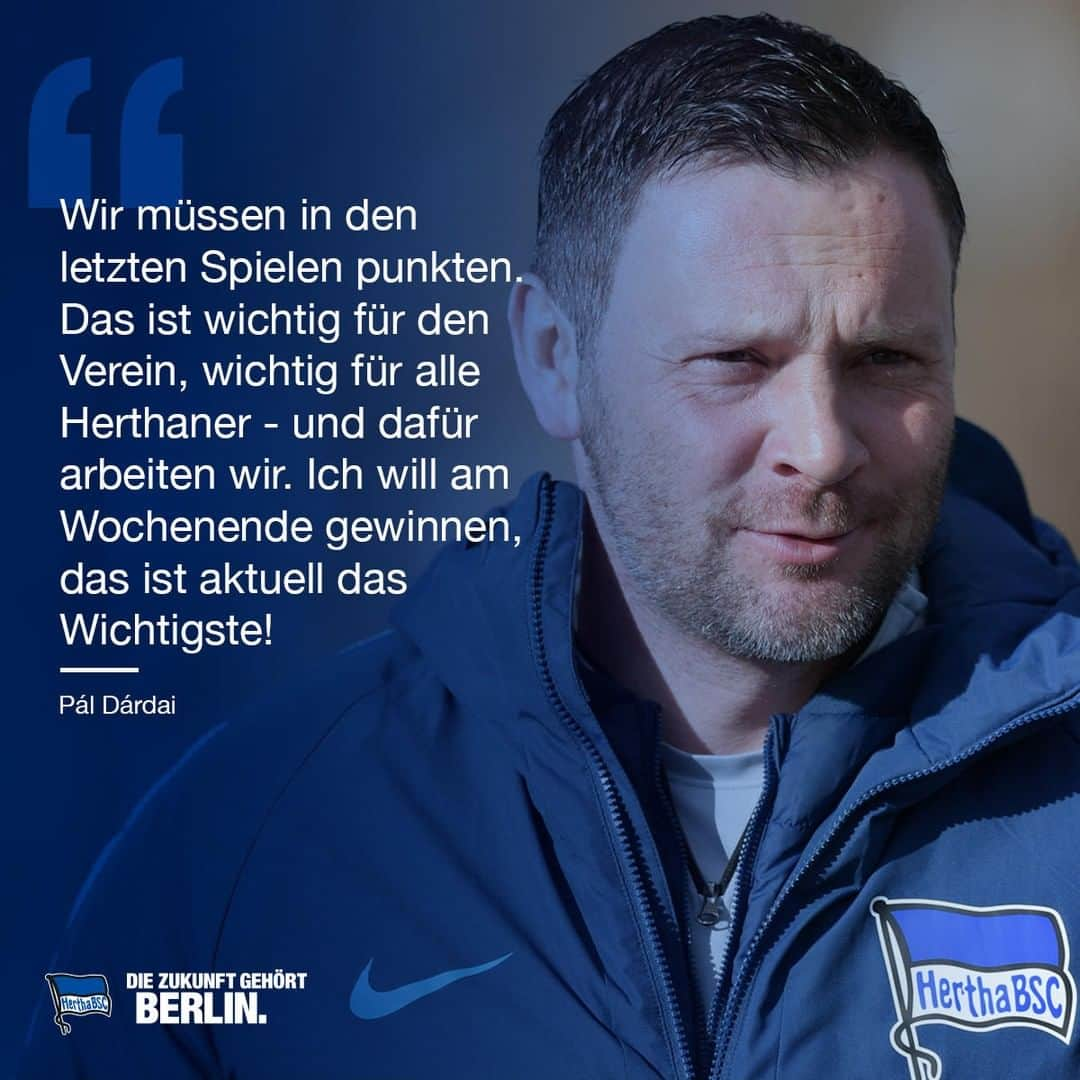 ヘルタ・ベルリンさんのインスタグラム写真 - (ヘルタ・ベルリンInstagram)「Word! 💬☝ #word #quote #quoteoftheday #coach #dardai #focus #bundesliga #heimspiel #bsch96 #hahohe #herthabsc」4月19日 1時01分 - herthabsc