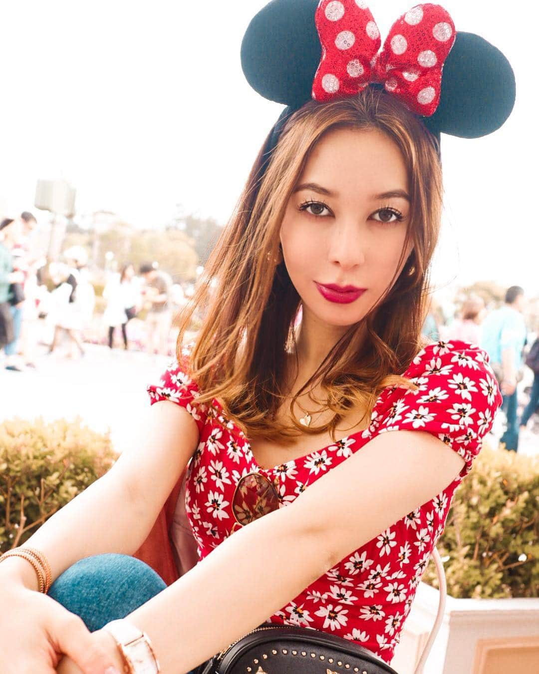 Gabrielaさんのインスタグラム写真 - (GabrielaInstagram)「#DayOff ♥️ . . . . . . #love #tdl #tokyodisneyland #disney #disneyland #ootd #fashion #lookdodia #minnie #ディズニー #ディズニーランド #ミニー #コーデ #GW #インスタグラマー」5月3日 19時38分 - rkgabriela