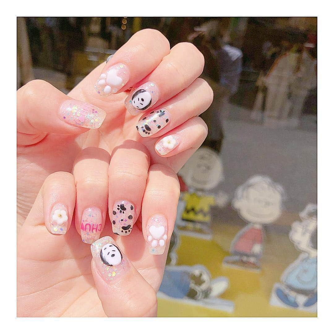 浦西ひかるさんのインスタグラム写真 - (浦西ひかるInstagram)「#newnail  @nailsgogo さんでやったよ！ YouTubeにもスヌーピー作成ネイル最中の動画載せてるから見てみてね〜！ #おたひかチャンネル #ウラニシネイル」5月3日 20時50分 - uranishihikaru