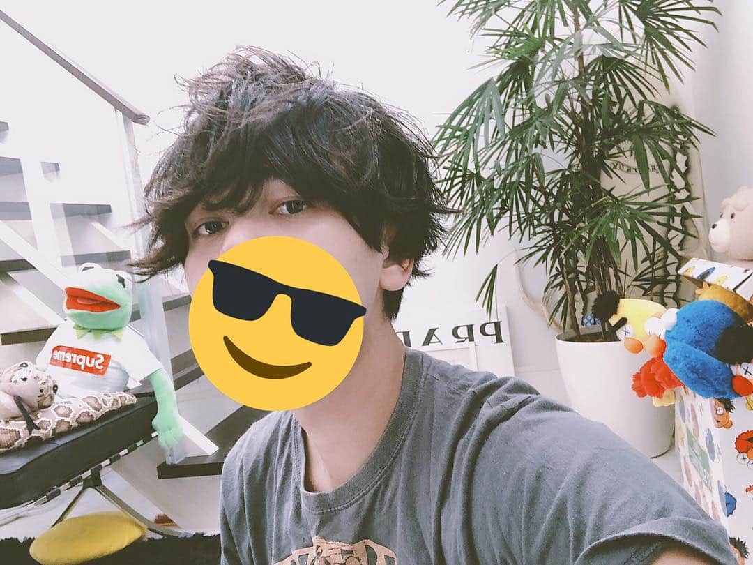 のインスタグラム：「‪しんやさんが僕をイメージして切ったヘアスタイル。‬ ‪ボヘミアなんとかイノセントって命名してたww‬ ‪遊び心を忘れないひかるさんをイメージしましたwwって言ってた‬😇」