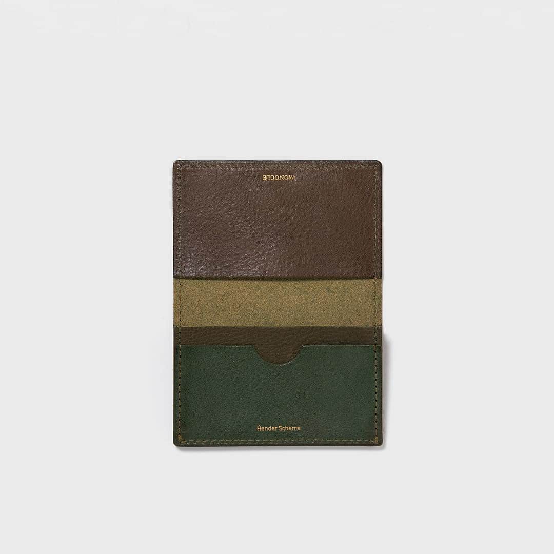 エンダースキーマさんのインスタグラム写真 - (エンダースキーマInstagram)「"Hender Scheme × MONOCLE" collaboration items are now released.﻿ ﻿ model: Hender Scheme × MONOCLE card case﻿ color: olive, brown and imperial green﻿ place: sukima Ebisu, sukima Kappabashi, sukima online shop, the Monocle shops and monocle online shop﻿ ﻿ #henderscheme #monocle #スキマ #themonocleshop」5月3日 15時12分 - henderscheme