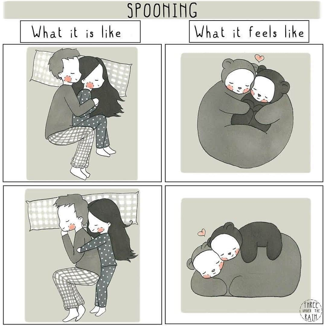 9GAGさんのインスタグラム写真 - (9GAGInstagram)「Spooning be like ☺️ Follow @couple for more #couplegoals⠀ -⠀ ✏️ @threeundertherain⠀ -⠀ #couple #relationship #relationshipgoals #comic #love #silly」5月3日 17時00分 - 9gag