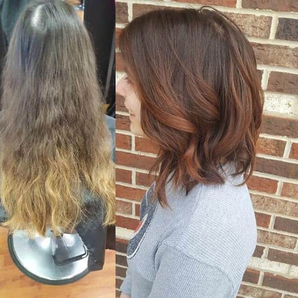 CosmoProf Beautyさんのインスタグラム写真 - (CosmoProf BeautyInstagram)「Our Big Chop #hairoftheday goes to @hair.artistry.rachelr for providing her guest with a fresh start by removing her over processed ends and giving her a subtle #balayage, styled with a @hottoolspro 1.5" Curling Iron --- 👇 Rules Below!👇 1️⃣Tag your photo #BigChopHOTD #cosmoprofbeauty #licensedtocreate 2️⃣Post a side-by-side #BeforeAndAfter of your haircut against an uncluttered background 3️⃣Mention any products used to color or style the hair --- #repost # #hairtransformation #bigchophaircut #beforeafter」4月19日 11時00分 - cosmoprofbeauty