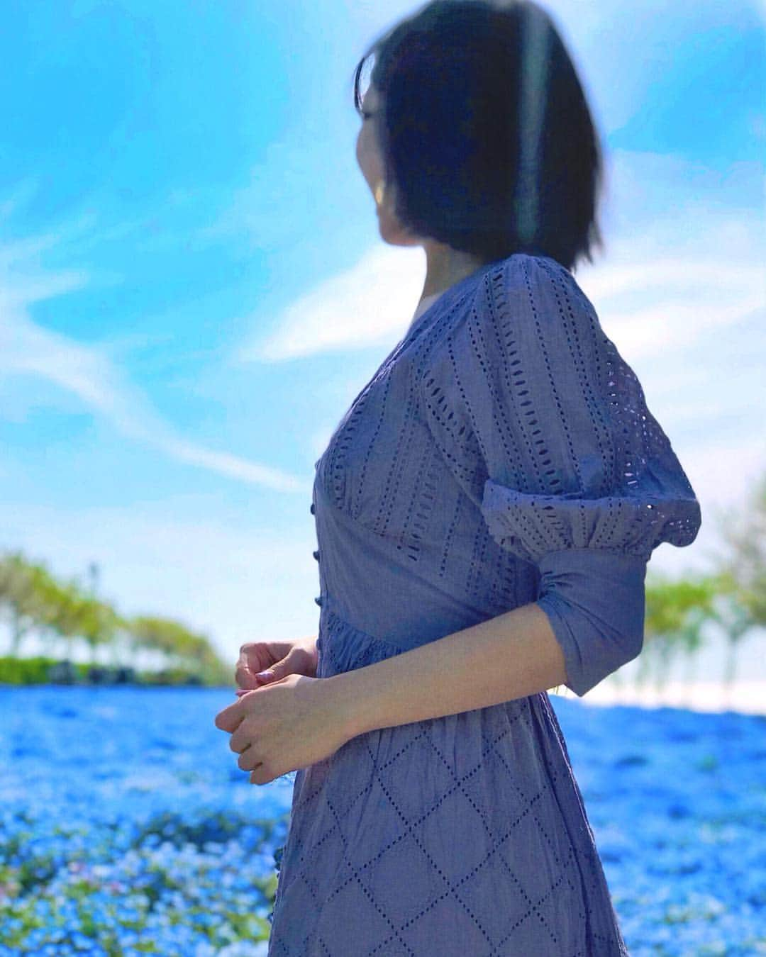 中島奈津希さんのインスタグラム写真 - (中島奈津希Instagram)「🦋💭💜﻿ ﻿ ﻿ ﻿ ﻿ おはようございます♡﻿ ﻿ ﻿ ﻿ ﻿ ﻿ 昨日載せた﻿ #大阪まいしまシーサイドパーク は﻿ JR桜島駅からバスで15分ぐらいで行けるよ🚌﻿ ﻿ ﻿ ﻿ ﻿ ﻿ 因みに！﻿ 桜島駅はユニバの近くで﻿ 帰りのバスはユニバ経由の桜島駅行きだから﻿ #ネモフィラ を見てから#ユニバ 行くのもアリかも🙆🏻‍♀️💭💙﻿ ﻿ ﻿ ﻿ ﻿ ﻿ ﻿ ﻿ ﻿ ﻿ 混雑状況の質問を結構頂いたのだけど、﻿ 平日でも結構賑わっていたから﻿ 休日やGWはかなり混む気がします🚌💦﻿ ﻿ #ネモフィラ祭り が5/6までだから﻿ ある程度毎日混んでると思うので﻿ ぜひ、行ってみてね💠﻿ ﻿ ﻿ ﻿ ﻿ ﻿ 今日も何とか早起き出来たから﻿ どうしても行きたかった場所に行ってきます♡﻿ (お洋服はタグを見てね🏷)﻿ ﻿ ☁️☁️☁️☁️☁️☁️☁️☁️☁️☁️☁️☁️☁️☁️☁️☁️﻿ #ネモフィラ畑#ネモフィラ ﻿ #おなつコーデ」4月19日 11時07分 - nakajima_natsuki