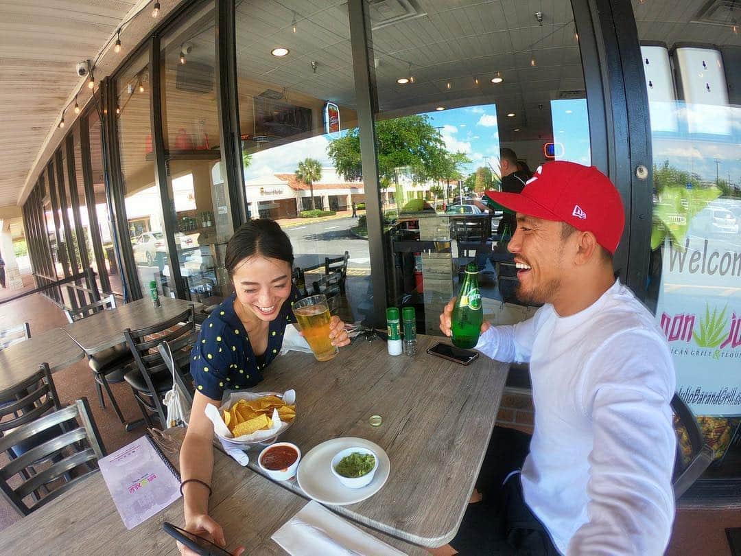戸澤陽のインスタグラム：「Happiest time with my wife😘」