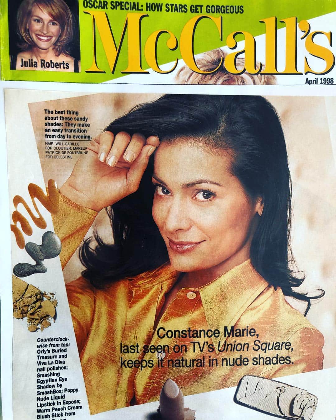 コンスタンス・マリーさんのインスタグラム写真 - (コンスタンス・マリーInstagram)「#TBT 1998 I was on a sitcom called “Union Square” on @nbc!  It was part of the Must See TV lineup. Our time slot was between Seinfeld and Friends! (No pressure or anything 😳) This is from a photo spread for McCalls magazine!! Omg. I look SO uncomfortable in my neutral tones😂 #UnionSquare #MustSeeTV #McCallsMagazine #1998」4月19日 3時59分 - goconstance