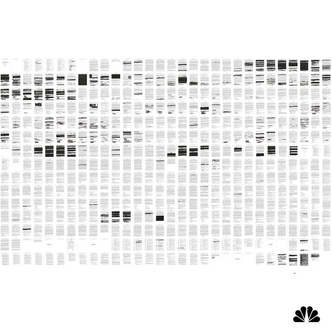 NBC Newsさんのインスタグラム写真 - (NBC NewsInstagram)「The much-anticipated #Mueller report contained more than 900 redactions, with 7 pages blacked-out completely. Click the link in our bio to read the full redacted report.」4月19日 4時42分 - nbcnews