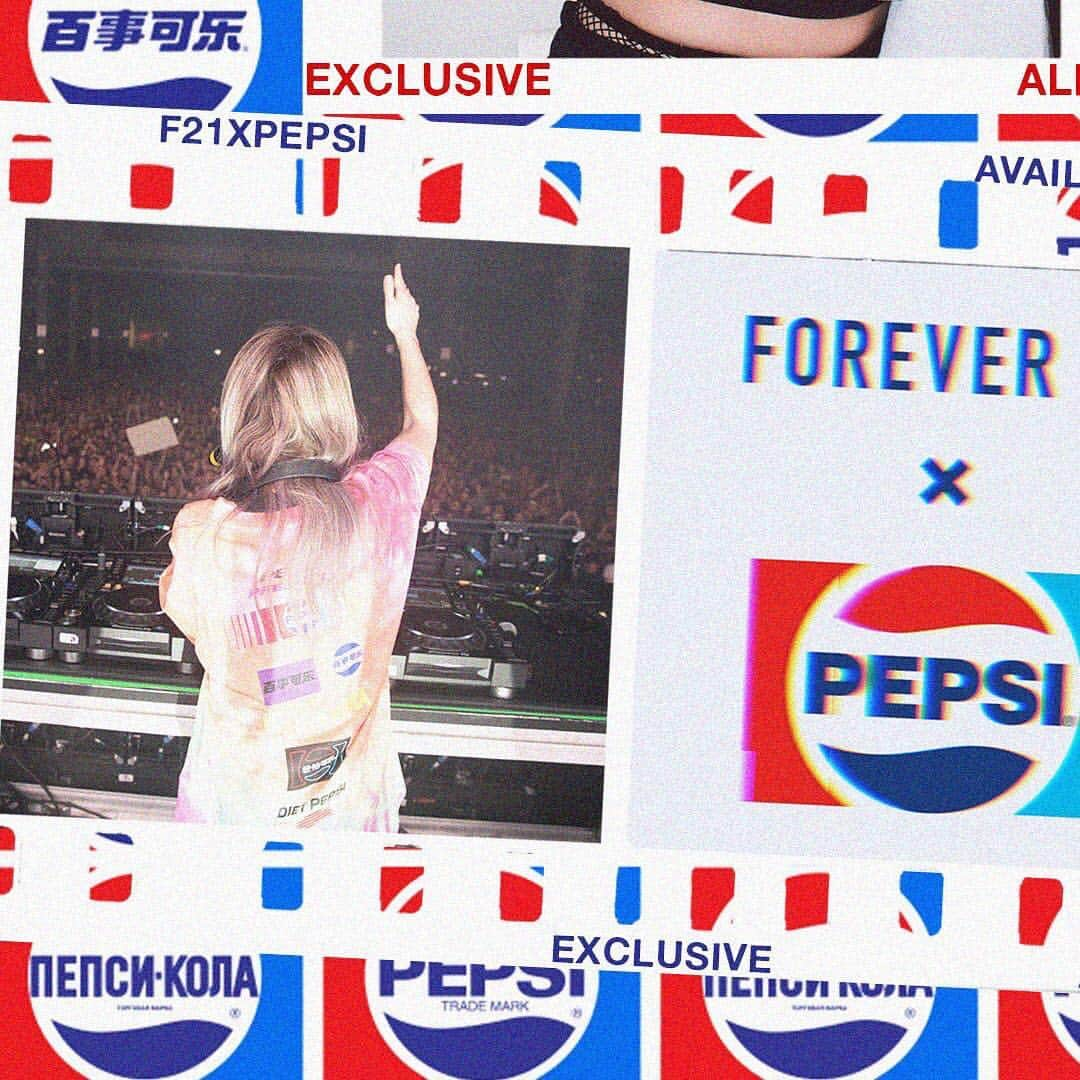 Forever 21 Menさんのインスタグラム写真 - (Forever 21 MenInstagram)「Our *EXCLUSIVE* F21xPEPSI collection ft. @alisonwonderland is available now! Who’s tryna cop 🥤 #f21xpepsi #f21xmusic #alisonwonderland」4月19日 5時20分 - forever21men