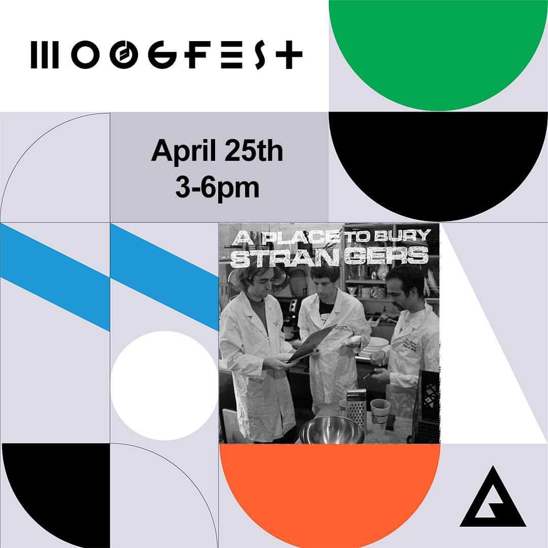 A Place to Bury Strangersのインスタグラム：「One week until @moogfest ! We are performing a THREE HOUR SET on Thursday April 25 from 3pm-6pm at 21`C in Durham.  Schedule for the festival is here:  https://www.moogfest.com/schedule  Tickets are here:  https://moogfest.frontgatetickets.com/  #threehourset #moogfest #durham #aplacetoburystrangers #aptbs #dionluandon #robigonzalez #oliverackermann #deathbyaudio」
