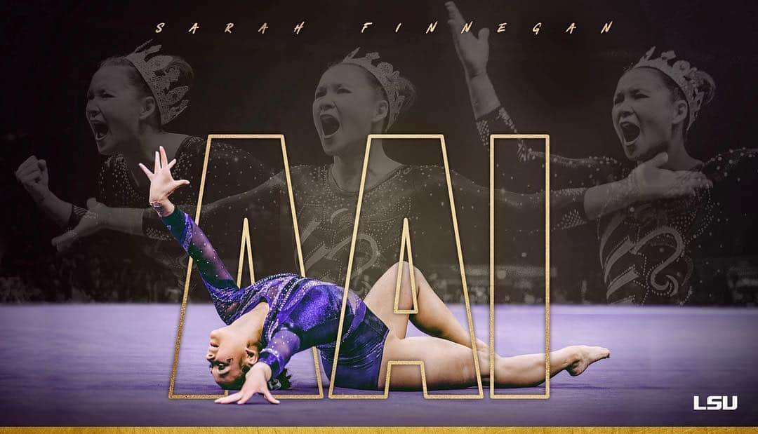 Inside Gymnasticsさんのインスタグラム写真 - (Inside GymnasticsInstagram)「👏👏Sooooo happy with this selection!! ▶️LSU gymnastics senior Sarah Finnegan was named the winner of the 2019 AAI Award, the organization announced at the NCAA Championships banquet Wednesday night. - #Repost @lsugym ・・・ Our QUEEN! LSU Sports」4月19日 5時37分 - insidegym