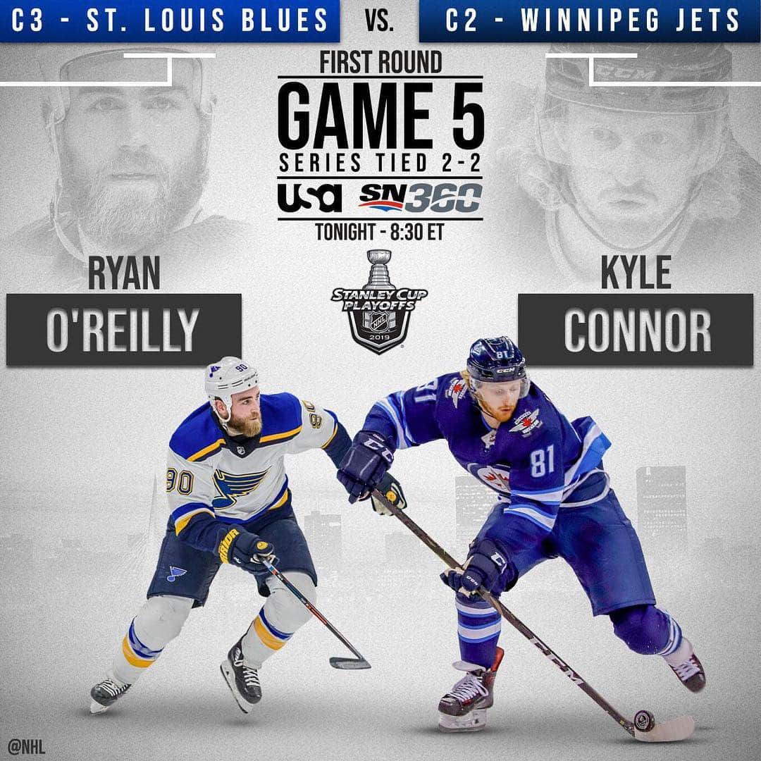NHLさんのインスタグラム写真 - (NHLInstagram)「All even as the series returns to Winnipeg! Will @connork_18 and the @nhljets take down the @stlouisblues tonight at home? #StanleyCup 📺: 8:30 ET on @usa_network and @sportsnet」4月19日 5時40分 - nhl