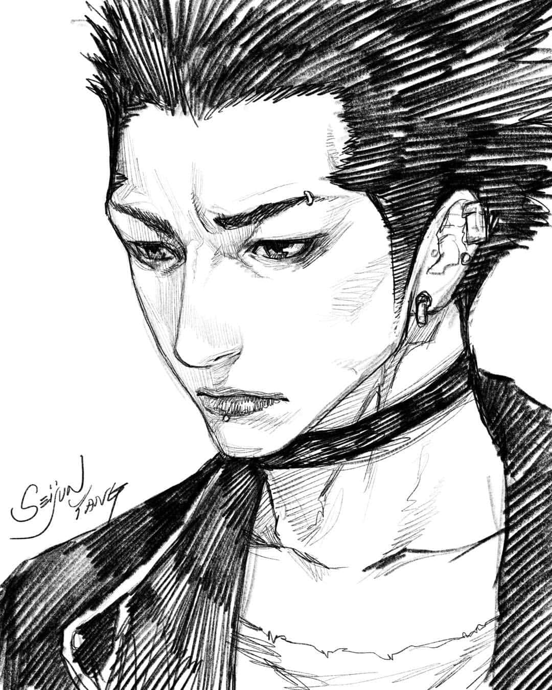 セイジュンのインスタグラム：「#draw #drawing #artwork #sketch #doodle #ipaddrawing #ipadpro #illustration #絵 #落書き #お絵描き #イラスト #그림 #낙서 #일러스트」