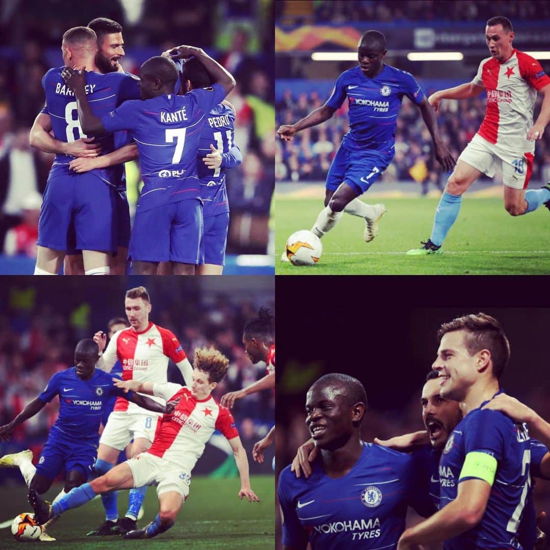 エンゴロ・カンテのインスタグラム：「Well done guys !  #CFC 🔵🔵」
