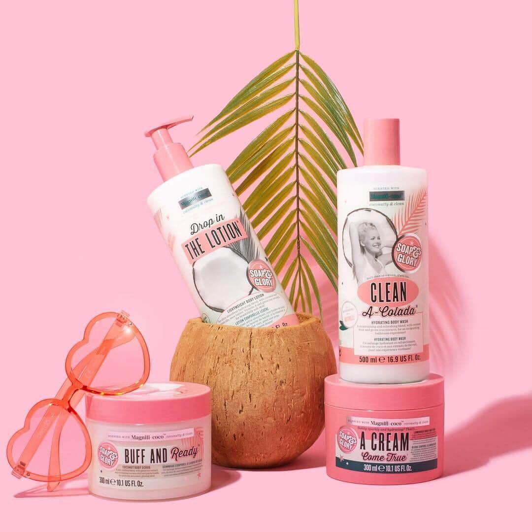 ULTA Beautyさんのインスタグラム写真 - (ULTA BeautyInstagram)「If we already smell like summer, that means it'll come faster right?? 🥥☀️ @soapandgloryusa #ultabeauty  Repost @soapandgloryusa: Ready to go NUTS? We asked our #GloryGirls what new scent-sation they'd love - and we listened! Introducing…MAGNIFICOCO! 🥥 A new range of bodystuffs enriched with coconut oil, fruit oils, vitamin A and green tea extract to leave your skin healthier, smoother and smelling GLORY-OUS! 🌴Now you can bring a twist of the tropics to your routine with the full line: 🥥CLEAN-A-COLADA Body Wash 🥥DROP IN THE LOTION Body Lotion 🥥A CREAM COME TRUE Body Butter 🥥BUFF AND READY Body Scrub Available online @ultabeauty! Tune into our stories to get the latest scoop 🙌 #soapandgloryusa #magnificoco #packagingGOALS」4月19日 7時12分 - ultabeauty