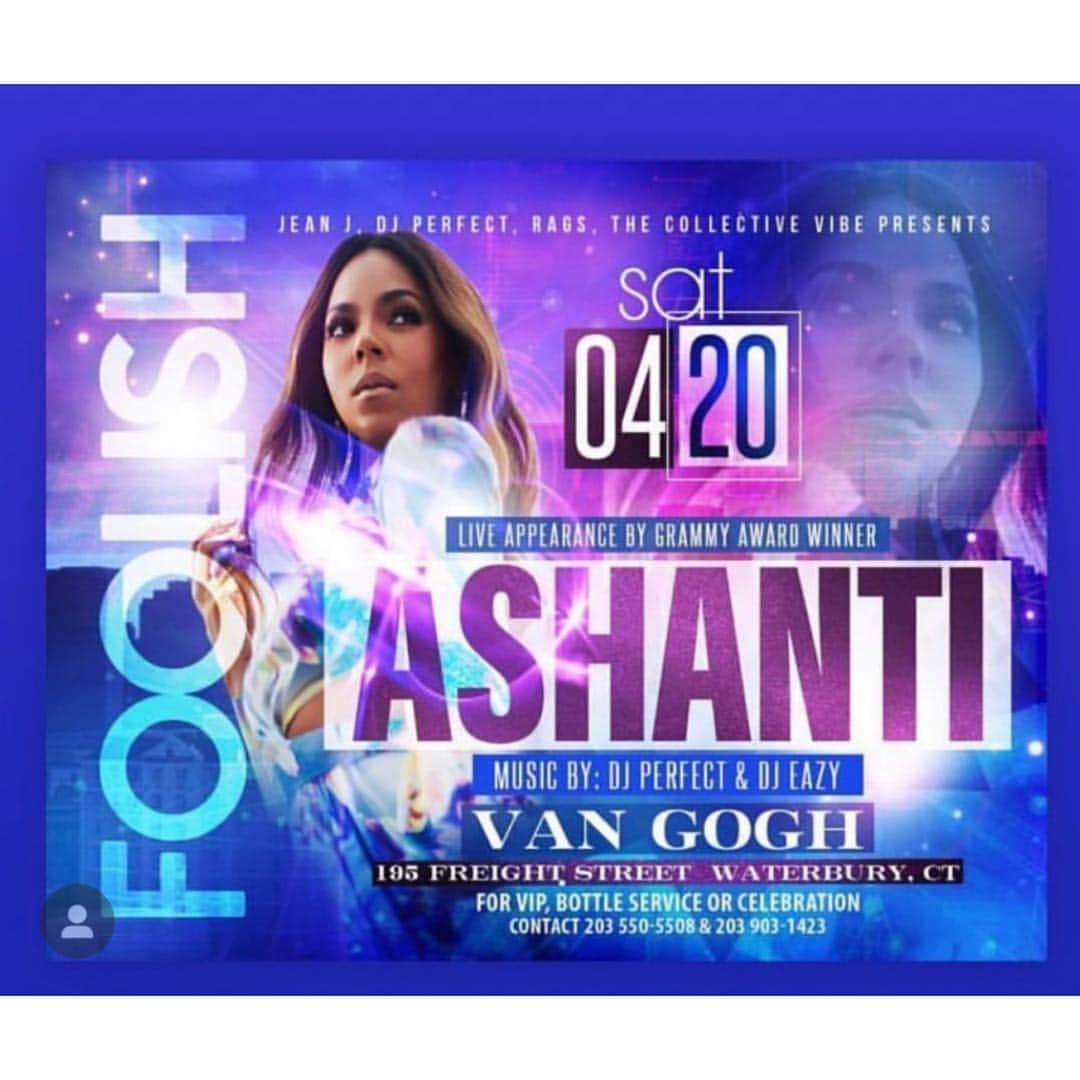 アシャンティさんのインスタグラム写真 - (アシャンティInstagram)「This Saturday!!!! CT pull up!!!! Van Gogh 4/20」4月19日 7時27分 - ashanti