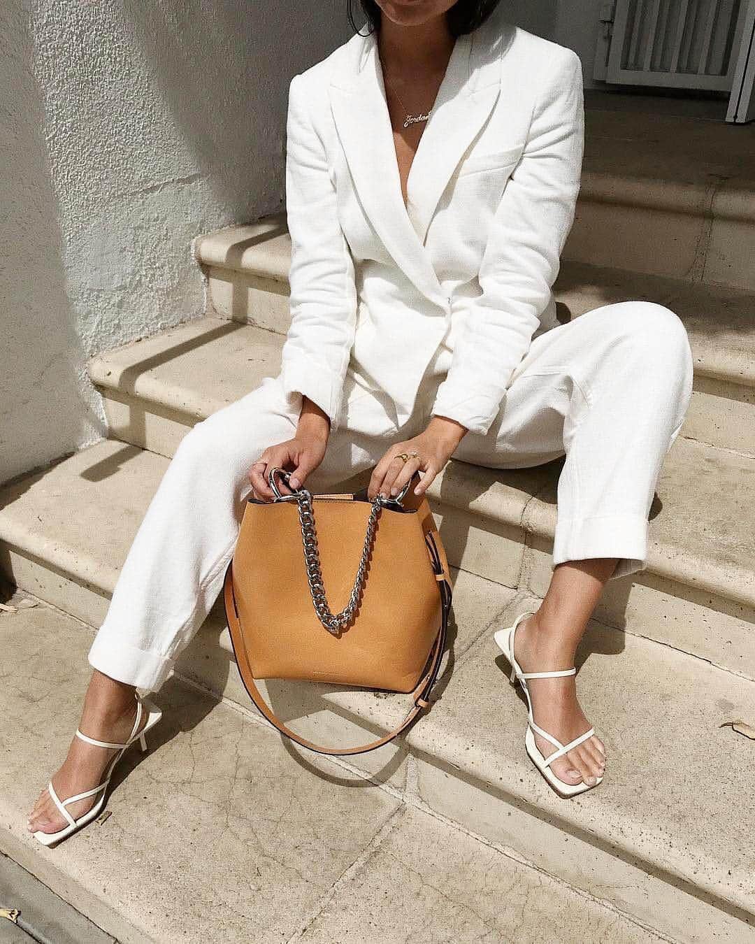 WHO WHAT WEARさんのインスタグラム写真 - (WHO WHAT WEARInstagram)「And the most viral @zara item of 2019 is... this pair of sandals. The $80 white strappy square-toe heels are legit everywhere we look, and fashion girls have the most incredible outfit ideas to go with them. Tap the link in bio to get in on the look. #HighlyDocumented photos: @jordanrisa, @carolyncompres, @amichanxo, @moniqaaaa」4月19日 8時15分 - whowhatwear