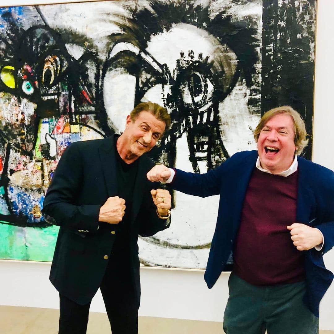 シルヴェスター・スタローンさんのインスタグラム写真 - (シルヴェスター・スタローンInstagram)「With the great George Condo - In the world of ART this Man is a MASTER! I was fortunate enough to acquire  the excellent painting in the background .」4月19日 10時18分 - officialslystallone