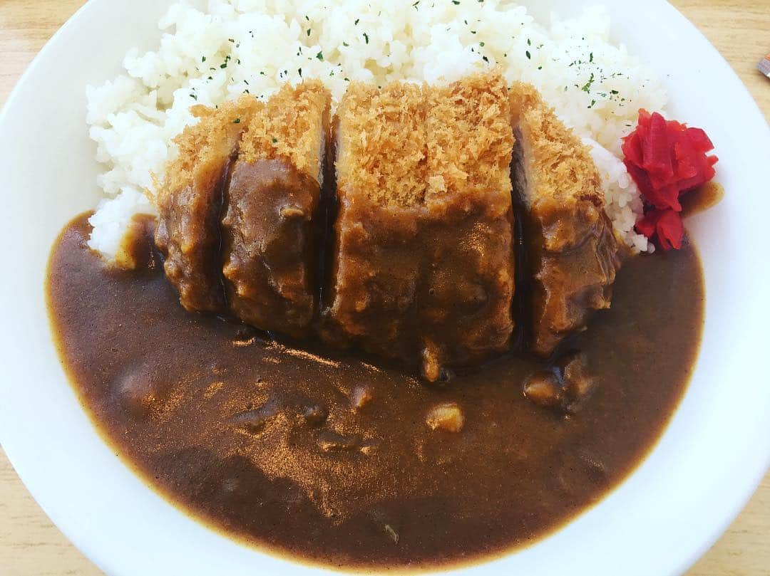 佐藤仁美さんのインスタグラム写真 - (佐藤仁美Instagram)「カツカレー。高カロリー。運動せねば。。。。。 #ご飯大盛り #結局 #食べきれず #胃が小さくなった模様 #でも #高カロリー #あくびシリーズ #靴シリーズ #マイブーム #仁美ヒット賞」4月19日 10時23分 - sato.hitomi.19791010