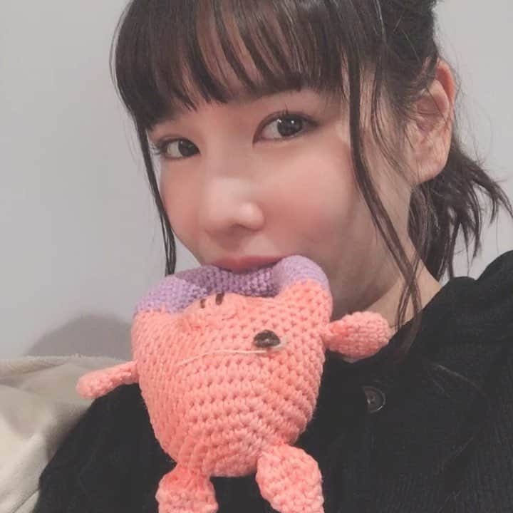 新垣優香のインスタグラム：「前世はきっとわんちゃんだったはず(・v・) #ロティちゃんのおもちゃ取り合い#ぴよぴよ音なるやつ#誕生日プレゼント#新垣優香#グラビアアイドル#愛犬家」