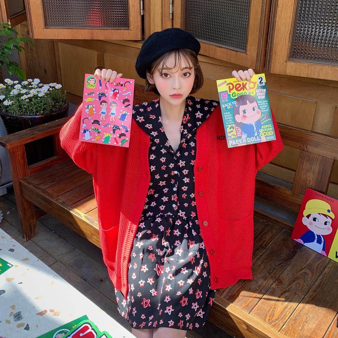 Chuuのインスタグラム：「peko x chuu ⓒ2019 FUJIYA❤️GOGO 88 ❤️coming soon ✌️」