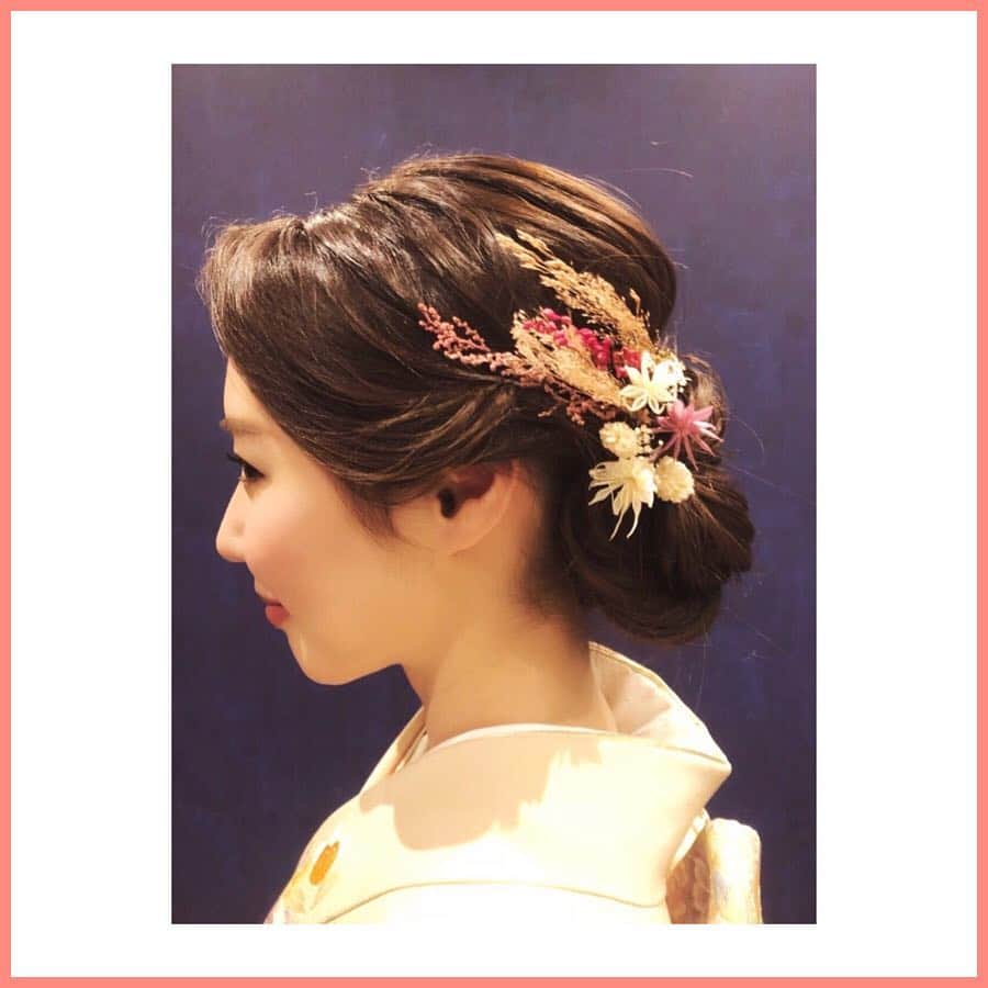 八尋莉那のインスタグラム：「この日はお着物にしました👘🌸 ・ #ADERANS#アデランス #着物#和服#訪問着#和装#ヘアアレンジ#アップスタイル#和髪#ヘアメイク#衣装#instagood#instagram」