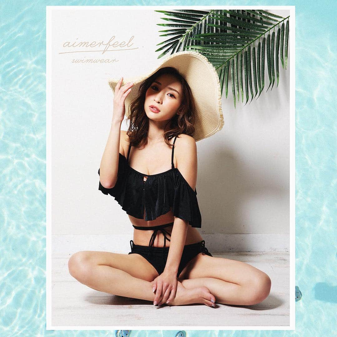 エメフィールさんのインスタグラム写真 - (エメフィールInstagram)「.﻿ swimwear👙🌴🌈💛start﻿ ※6月頃全店展開予定﻿ ※現在一部店舗.webサイトのみ展開中﻿ ﻿ クロスコードが印象的なフリルのオフショル水着♡﻿ ﻿ オフショルフリル水着﻿ 商品番号:667430﻿ ¥7,900（+税）﻿ SALE→¥5,530（+税）﻿ ﻿ #aimerfeel ﻿ #エメフィール﻿ #lingerie ﻿ #swimwear ﻿ #bikini﻿ #beach﻿ #sea﻿ #pool﻿ #summer ﻿ #black #swimwear2019」4月19日 13時25分 - aimerfeel_official